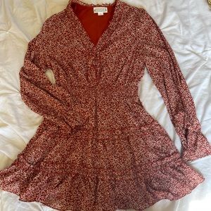 western boho dress rust